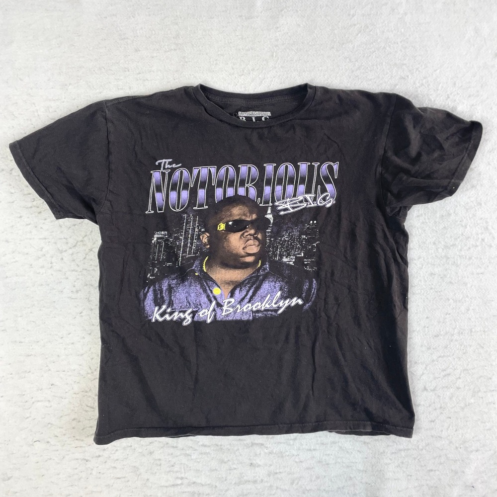 Brooklyn Mint The Notorious B.I.G. T Shirt Mens Large Black King of Brooklyn Tee